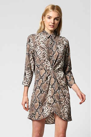 SNAKE PRINT DRESS/WAIST FRONT  ...